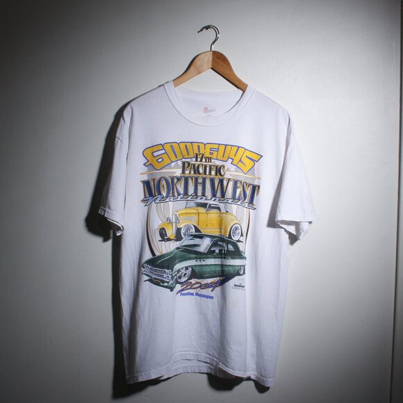 Hot Rod Shirt Mens Large White Goodguys 2004 National Car Show Tee - Picture 12 of 13